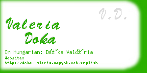 valeria doka business card